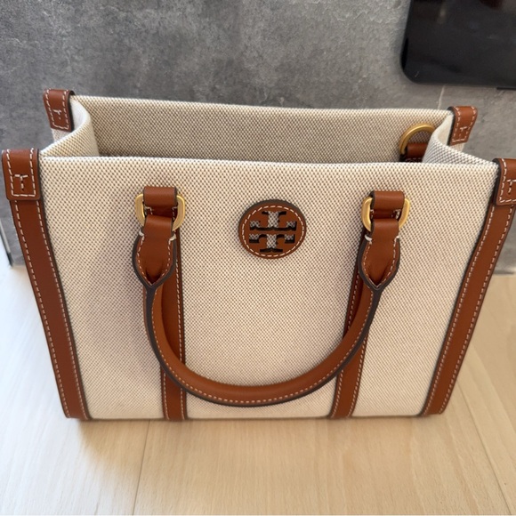 (NWT) Tory Burch Blake Canvas Tote in Natural - Picture 2 of 7